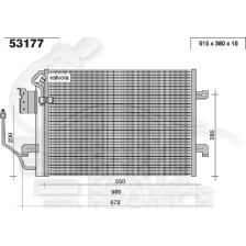 CONDENSEUR TOUS TYPES 510 X 380 X 16 pour MERCEDES CLASSE A - W168