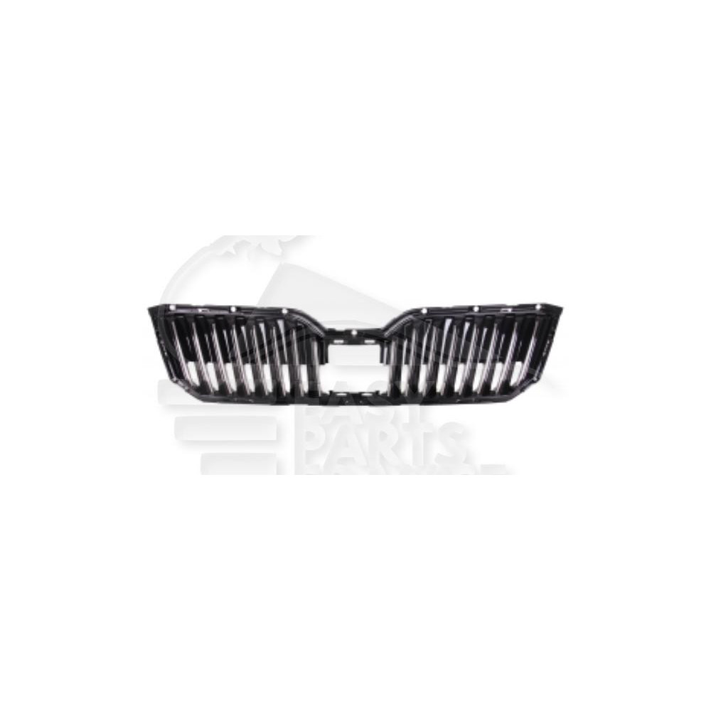 GRILLE DE CALANDRE NOIRE AVEC MOULURE CHROMEE - AVEC EMPLACEMENT REGULATEUR DE VITESSE pour SKODA SUPERB