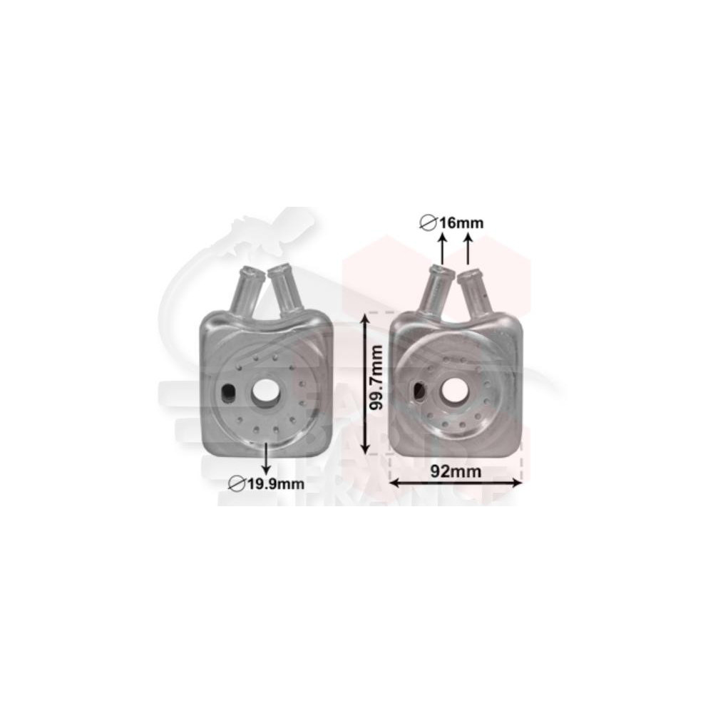 RADIATEUR HUILE 1.8 - 99 → 90 X 90 X 54 pour AUDI TT