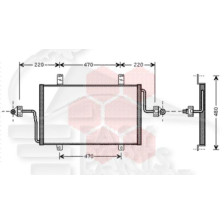 CONDENSEUR 2.5D 690 X 375 X 16 pour OPEL MOVANO