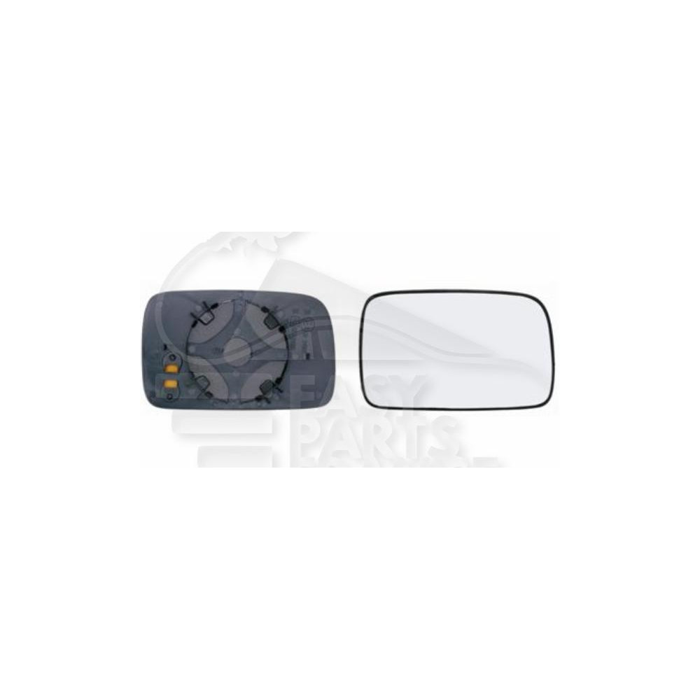 GLACE DE RÉTROVISEUR GAUCHE CHAUFFANT ASPHERIQUE pour VOLKSWAGEN POLO