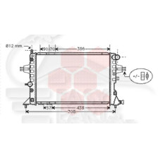 RADIATEUR 2.0 - 2.0 DIESEL BOÎTE AUTO 600 X 368 X 34 pour OPEL ASTRA