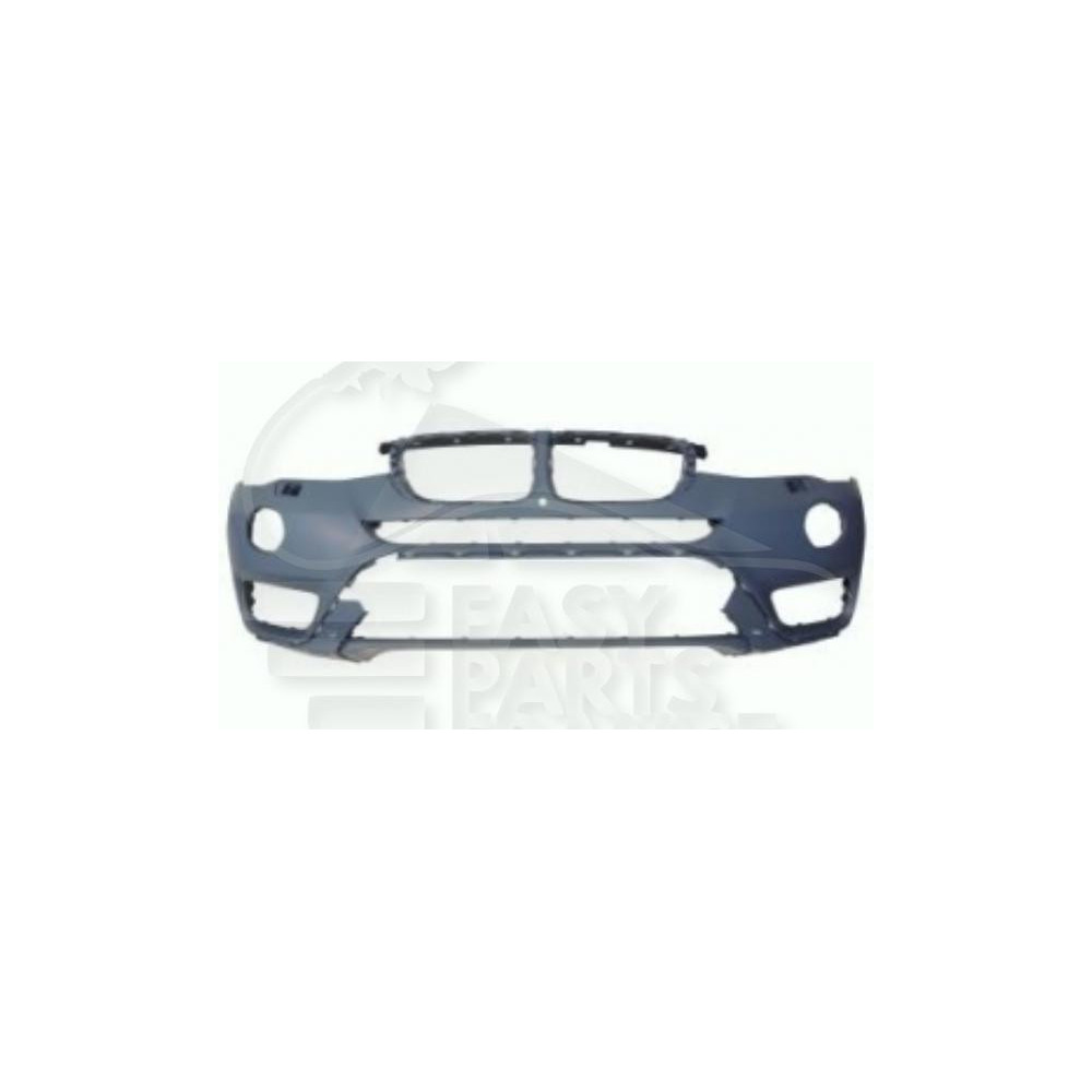 PARE-CHOC AVANT A PEINDRE AVEC LAVE PHARE - AVEC PARCK ASSIST - SANS CAMÉRA - AVEC EMPLACEMENT ANTI-BROUILLARD LED pour BMW X3