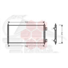 CONDENSEUR TOUS TYPES 804 X 362 X 22 pour FORD TRANSIT