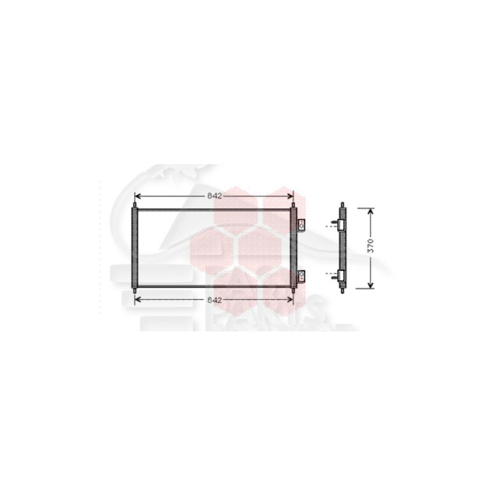 CONDENSEUR TOUS TYPES 804 X 362 X 22 pour FORD TRANSIT