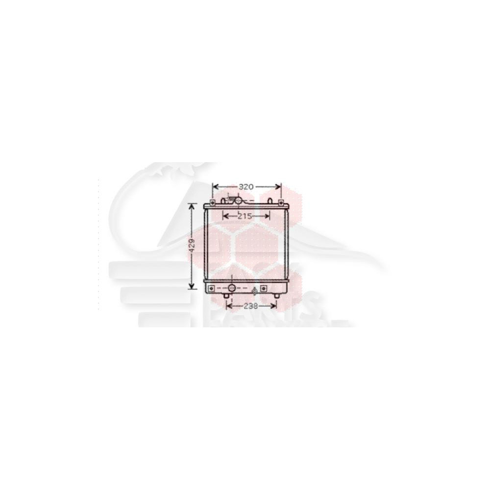 RADIATEUR 1.0/1.2 - 375 X 377 X 27 pour OPEL AGILA