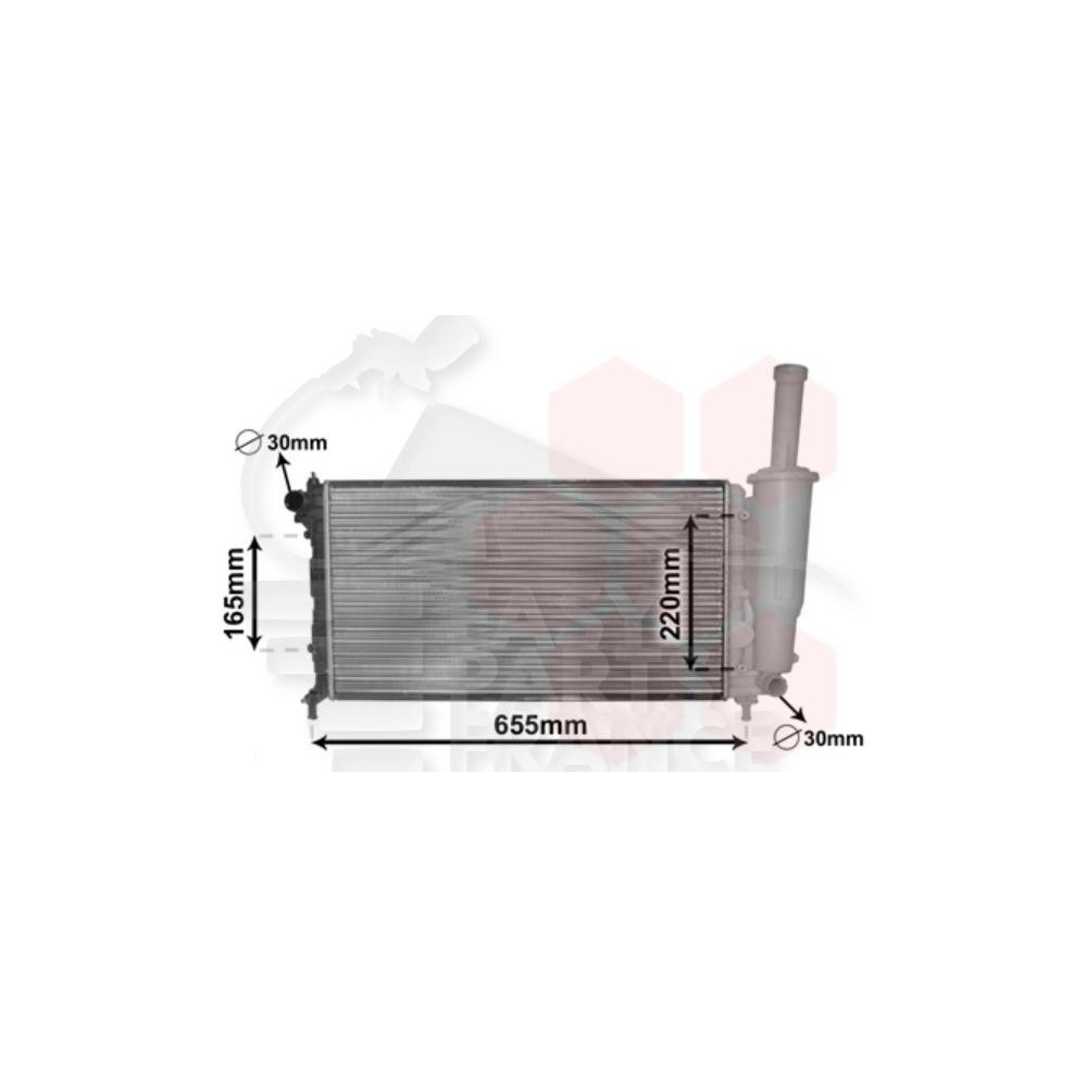 RADIATEUR 1.2 8V/16V MODÈLE VALEO 579 X 317 X 18 pour FIAT PUNTO 3 PORTES