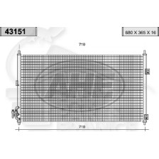 CONDENSEUR POUR X TRAIL TOUS TYPES 09/01 → pour NISSAN X TRAIL