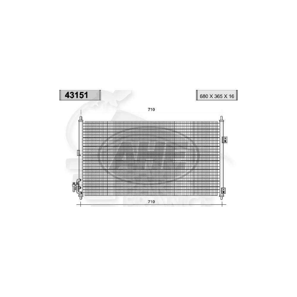 CONDENSEUR POUR X TRAIL TOUS TYPES 09/01 → pour NISSAN X TRAIL