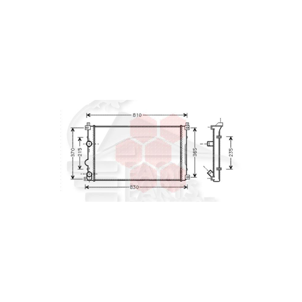 RADIATEUR 1.9/2.2 SANS CLIM 730 X 415 X 23 pour OPEL MOVANO