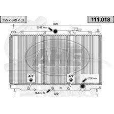RADIATEUR TOUS TYPES AVEC OU SANS CLIM 325 X 655 X 16 pour HONDA CIVIC CRX