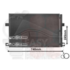 CONDENSEUR TT TYPES 650 X 425 X 16 