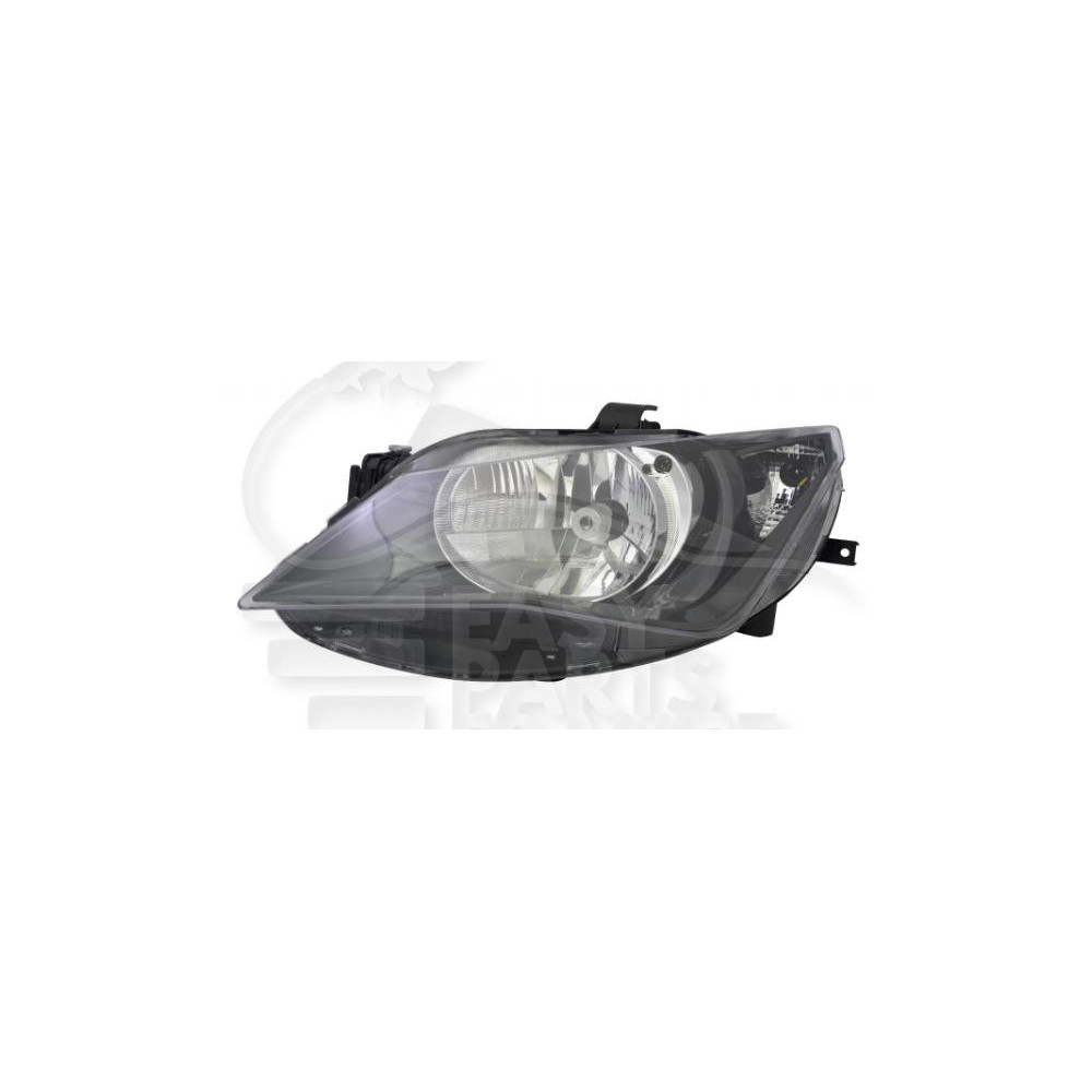 PHARE OPTIQUE GAUCHE H4 ÉLECTRIQUE AVEC MOTEUR FOND NOIR pour SEAT IBIZA