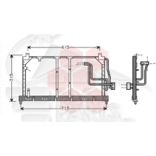 CONDENSEUR TT TYPES 610 X 250 X 25 