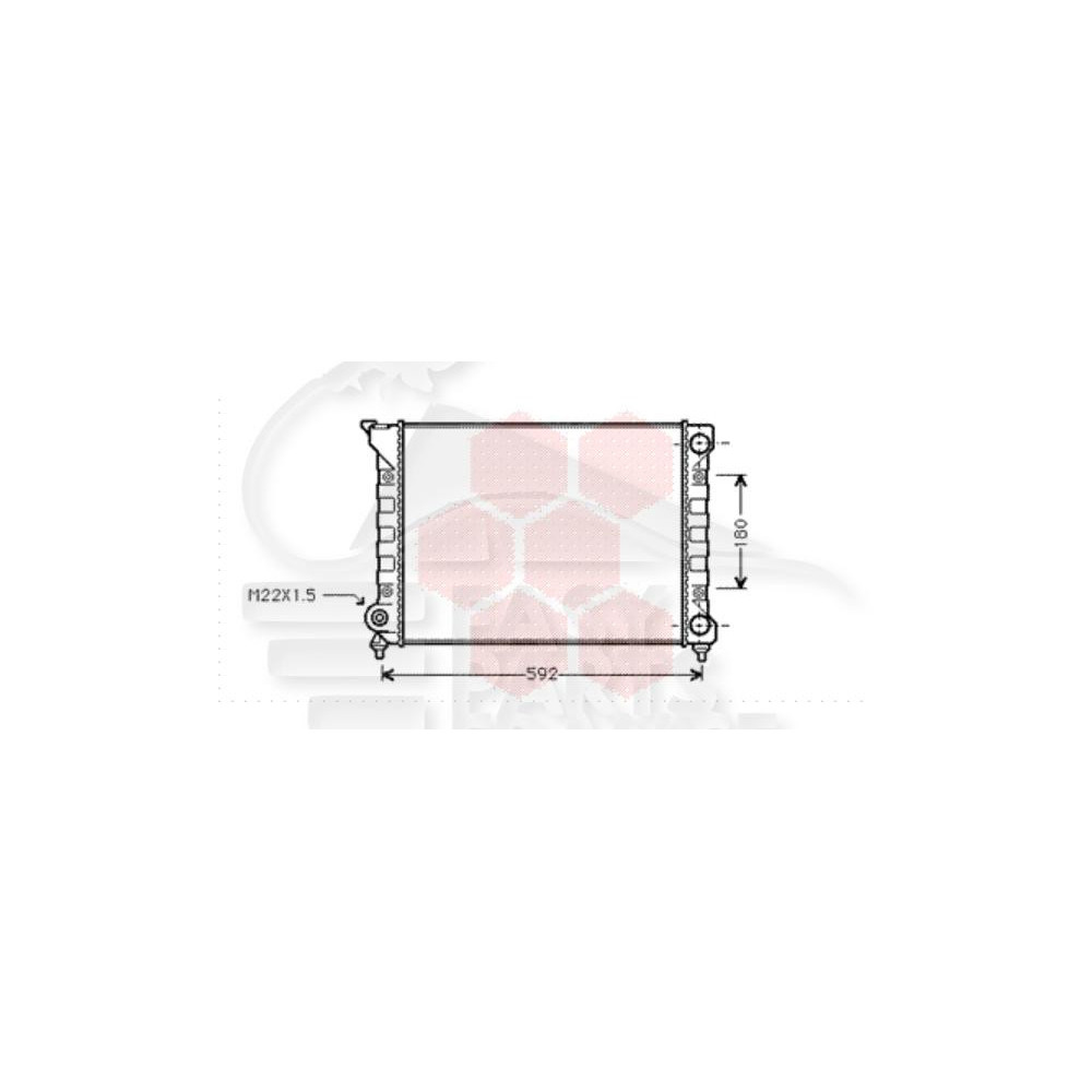 RADIATEUR 1.8 I SANS CLIM 520 X 320 X 34 pour VOLKSWAGEN PASSAT