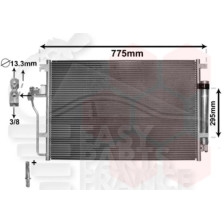 CONDENSEUR 2.5 TDI 680 X 461 X 18 pour VOLKSWAGEN CRAFTER