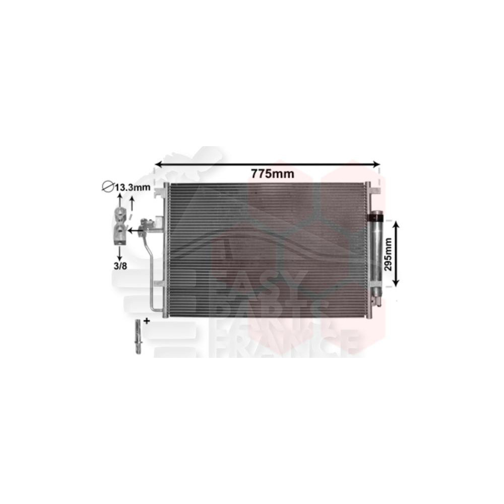 CONDENSEUR 2.5 TDI 680 X 461 X 18 pour VOLKSWAGEN CRAFTER