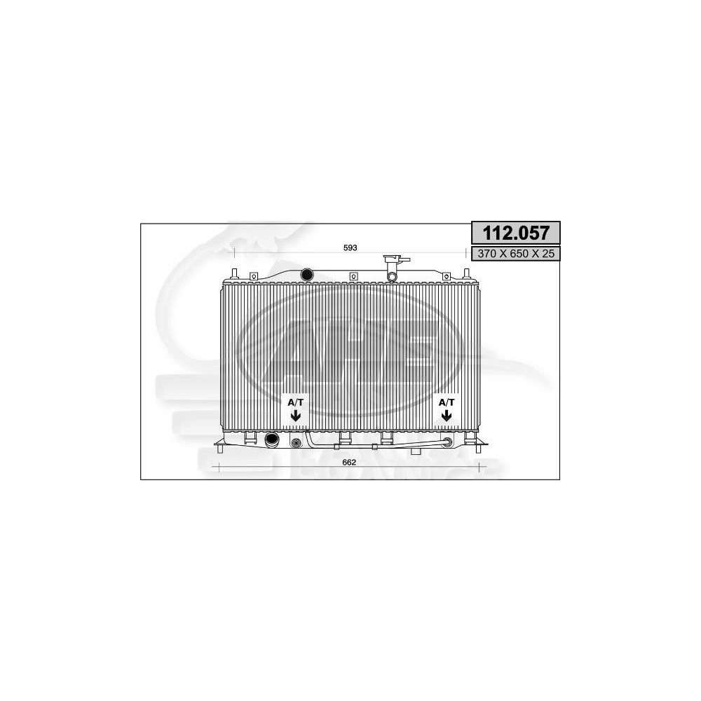 RADIATEUR 1.4 - 1.6 BOÎTE AUTO AVEC OU SANS CLIM 370 X 628 X 16 pour HYUNDAI ACCENT