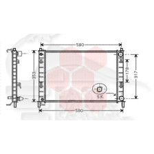 RADIATEUR 1.3 EFI + CLIM 500 X 356 X 19 pour FORD FIESTA