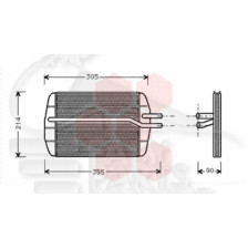 RADIATEUR DE CHAUFFAGE TOUS TYPES 247 X 207 X 28 pour FORD KA
