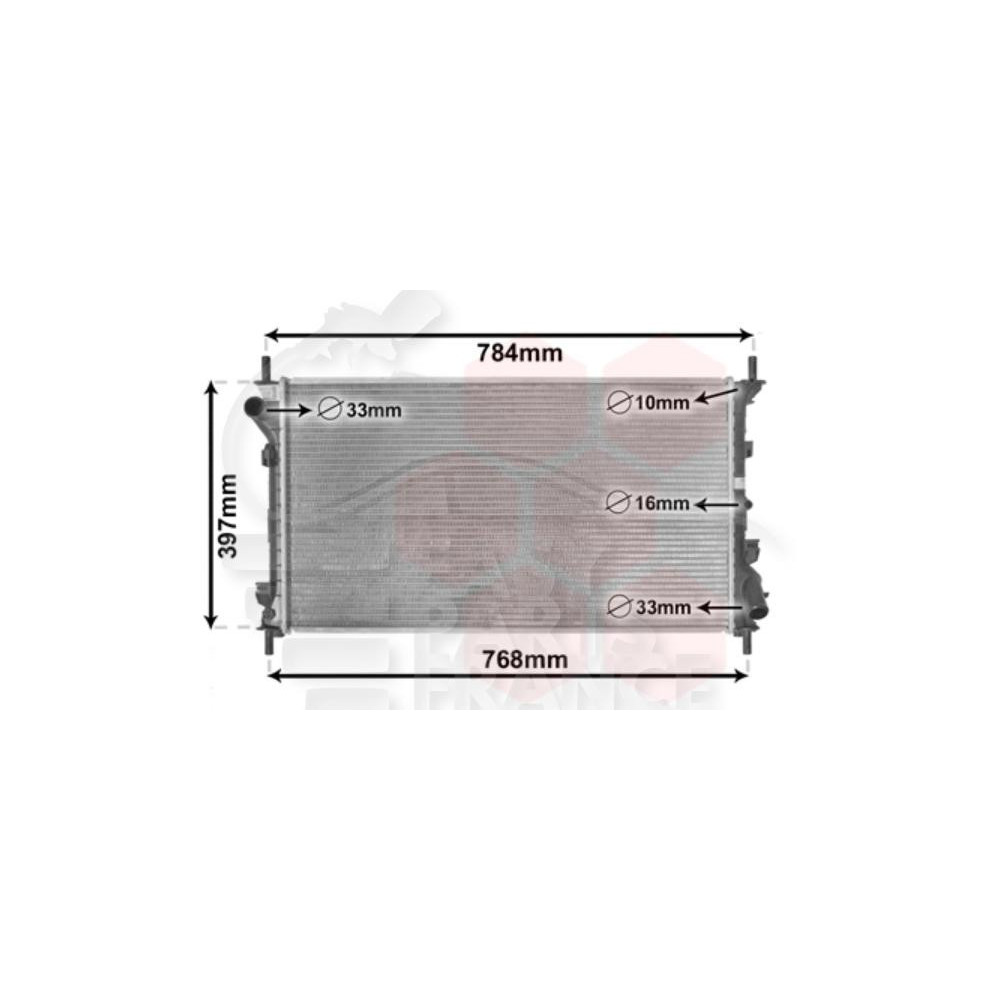 RADIATEUR 1.8I AVEC OU SANS CLIM 1.8 TDCI AVEC OU SANS CLIM 700 X 385 X 24 pour FORD TRANSIT CONNECT