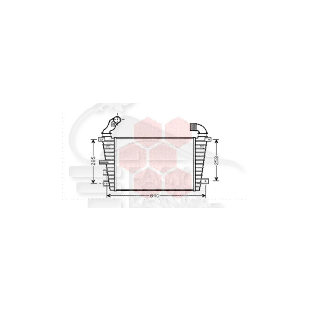 ECHANGEUR 1.3 CDTI → 62087590 / 65016699 - 526 X 332 X 27 pour OPEL ASTRA