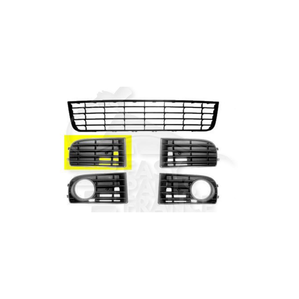 GRILLE DE PARE-CHOC AVANT-DROIT NOIRE SAUF DIESEL pour VOLKSWAGEN GOLF
