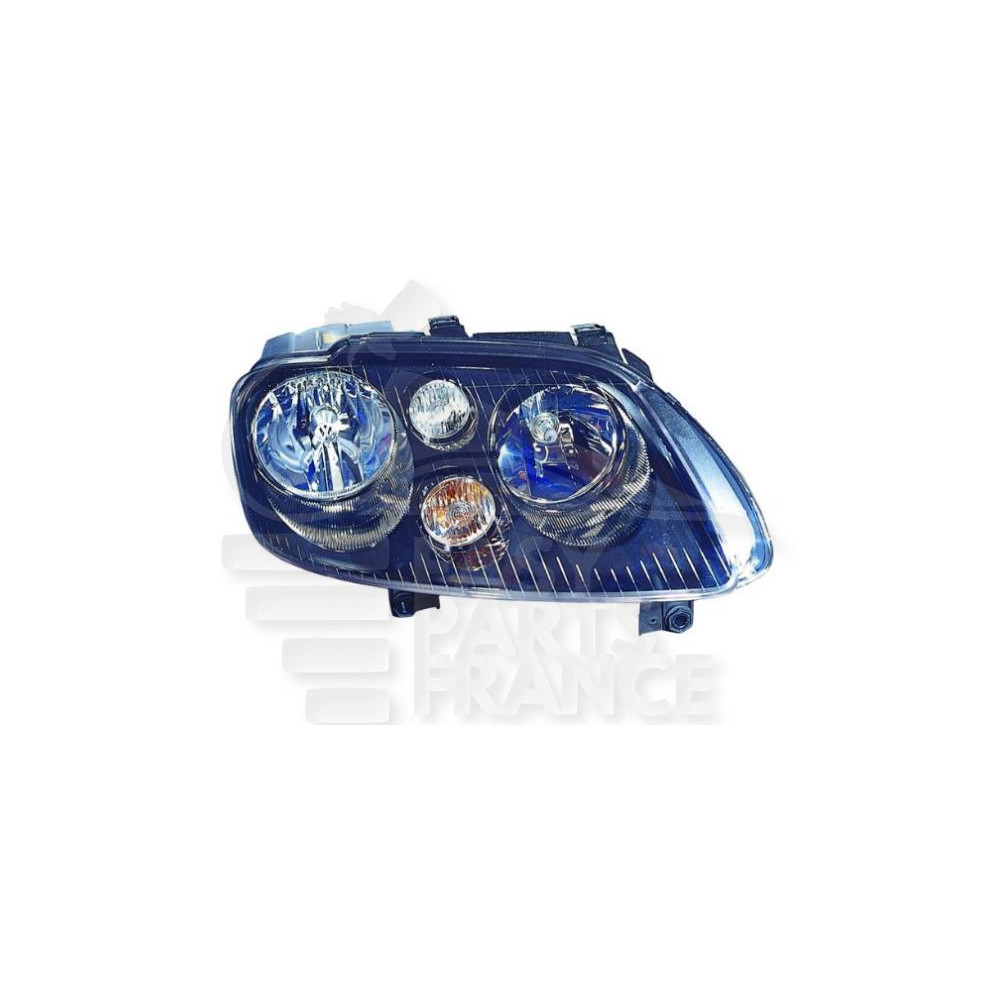 PHARE OPTIQUE DROIT H7+H7 ÉLECTRIQUE AVEC MOTEUR FOND NOIR pour VOLKSWAGEN TOURAN
