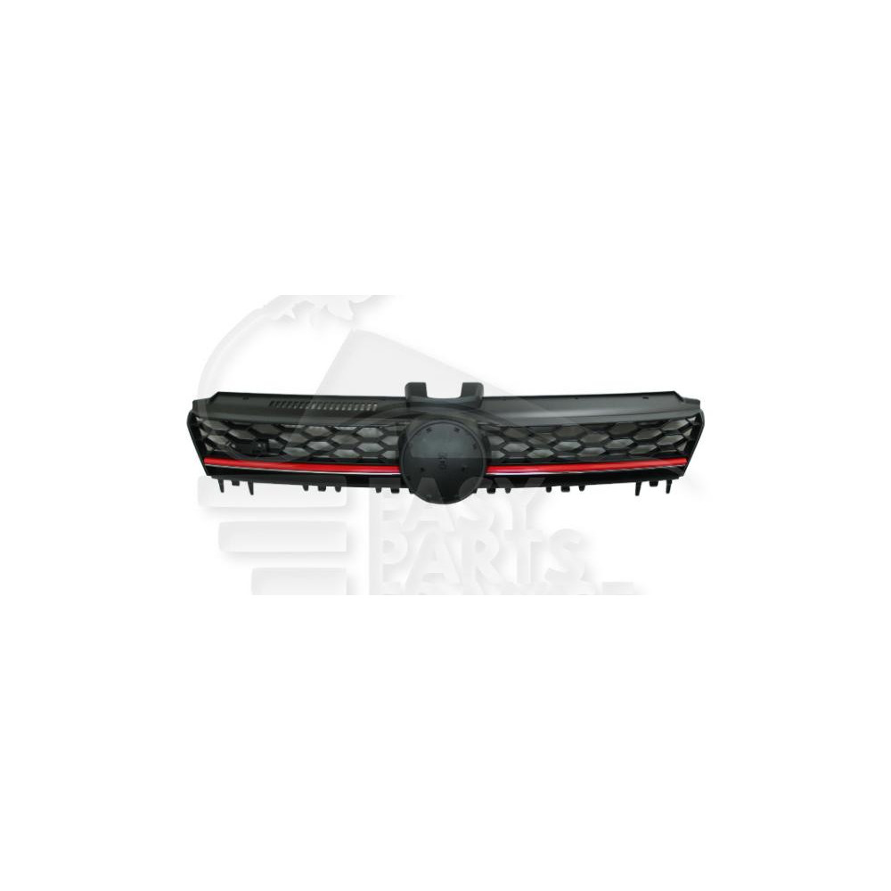 GRILLE DE CALANDRE NOIRE AVEC MOULURE ROUGE pour VOLKSWAGEN GOLF
