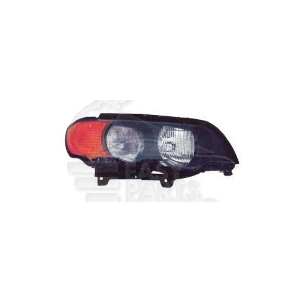 PHARE OPTIQUE DROIT H7+H7 ÉLECTRIQUE AVEC MOTEUR FEU OR pour BMW X5