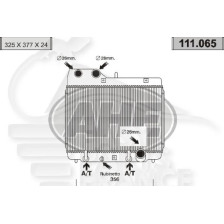 RADIATEUR 1.2 - 1.4 BOÎTE AUTO AVEC OU SANS CLIM 380 X 325 X 24 pour HONDA JAZZ