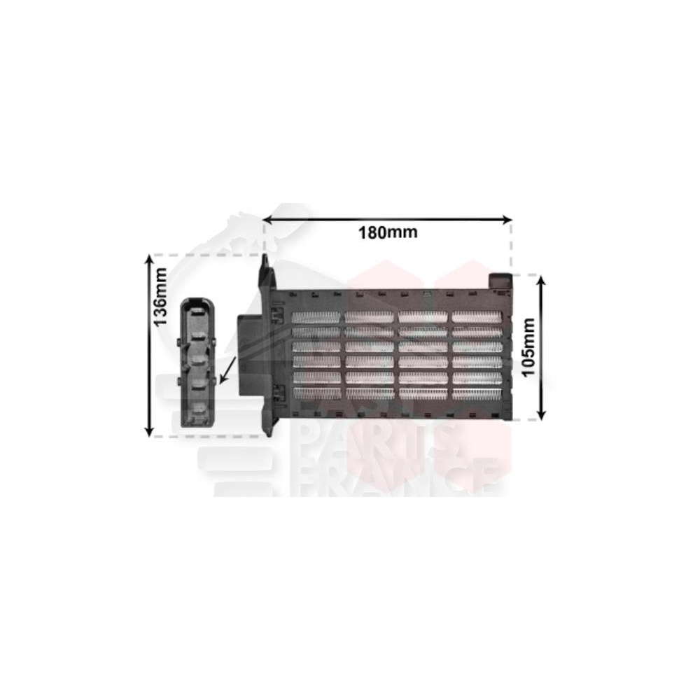 RADIE DE CHAUFFANT DIESEL - 170 X 94 X 14 pour ALFA ROMEO GIULIETTA