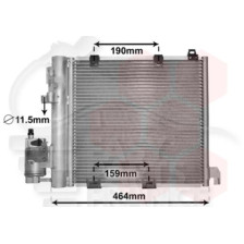 CONDENSEUR 2.0 → 00 -1.7 TD/CDTI - 2.0 DTI/2.2 DTI 355 X 382 X 20 pour OPEL ASTRA