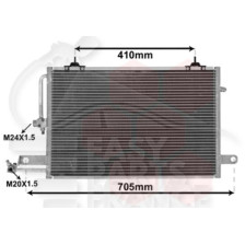CONDENSEUR TOUS TYPES SAUF 1.9 TDI 555 X 370 X 16 pour AUDI 100