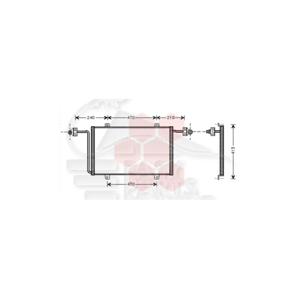 CONDENSEUR 2.8 DTI 690 X 375 X 16 pour NISSAN INTERSTAR