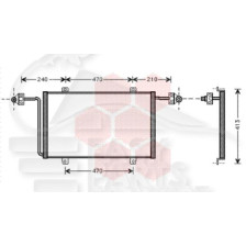 CONDENSEUR 2.8 DTI 690 X 375 X 16 pour OPEL MOVANO