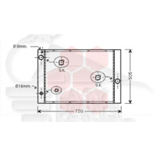 RADIATEUR 545 I  AVEC CLIM BOITE AUTO/MÉCA 623 X 488 X 40 pour BMW S5 E60