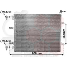 CONDENSEUR 2.0 CDTI 550 X 460 X 12 pour OPEL VIVARO