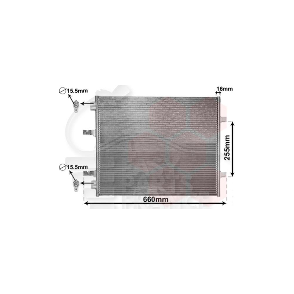 CONDENSEUR 2.0 CDTI 550 X 460 X 12 pour RENAULT TRAFIC