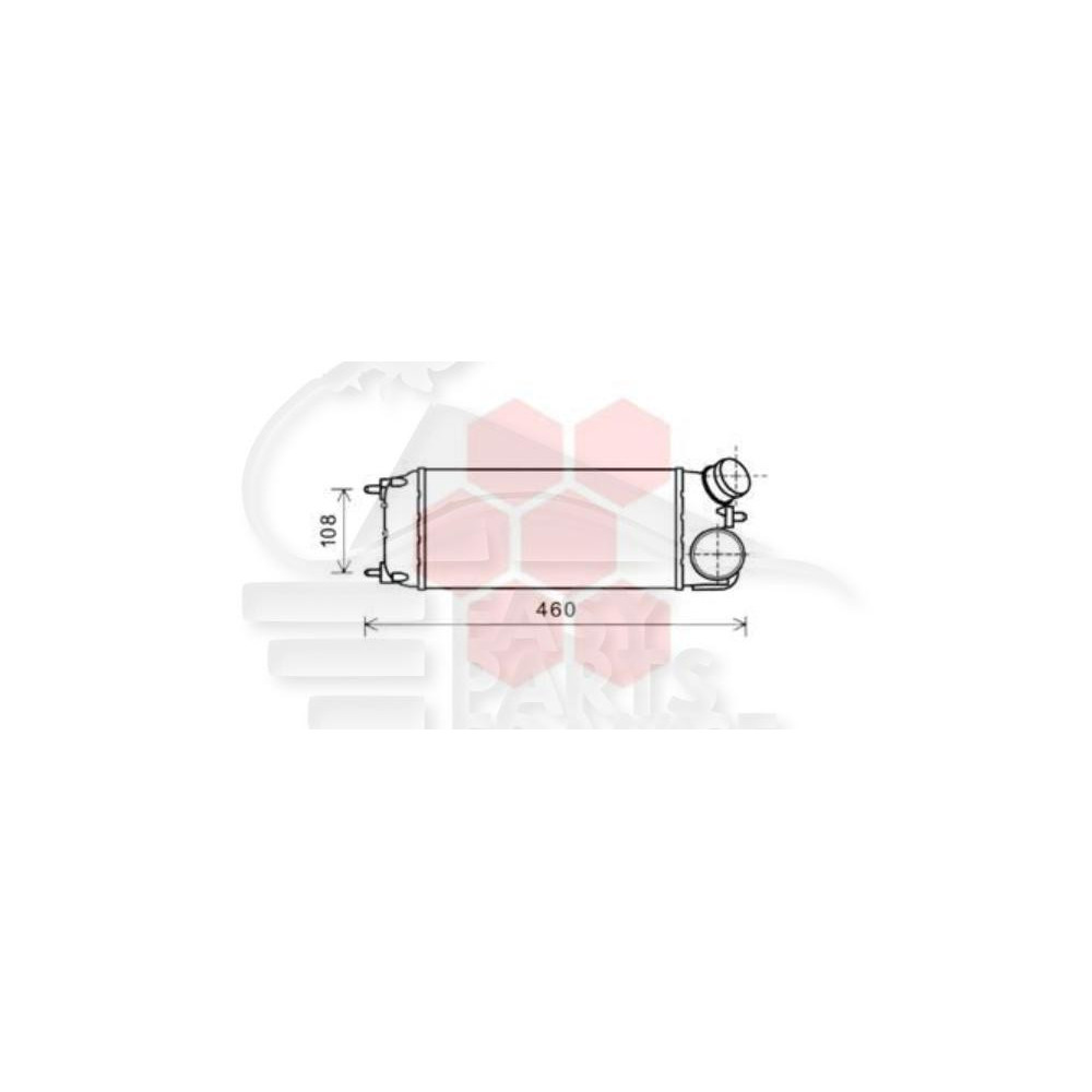 ECHANGEUR 1.6 TDCI 300 X 150 X 80 pour FORD FIESTA