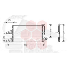 CONDENSEUR 1.2I 8V/16V 520 X 280 X 34 pour LANCIA YPSILON