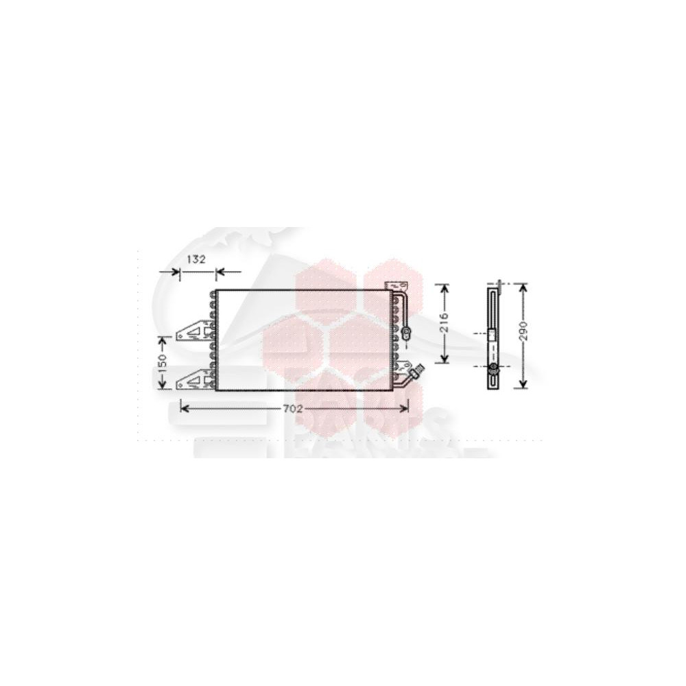CONDENSEUR 1.2I 8V/16V 520 X 280 X 34 pour LANCIA YPSILON