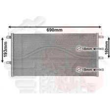 RADIATEUR TOUS TYPES EXTRA COOLER 600 X 318 X 16 pour IVECO DAILY