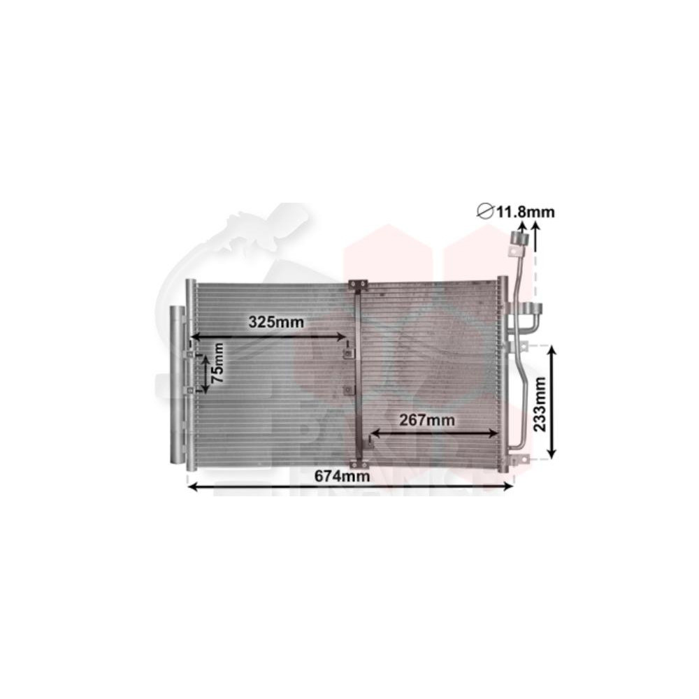 CONDENSEUR 2.0 CDTI BOÎTE AUTO 645 X 390 X 16 pour OPEL ANTARA