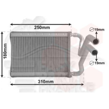RADIATEUR DE CHAUFFAGE TOUS TYPES 150 X 245 X 28 pour HYUNDAI SANTA FE
