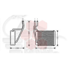 RADIATEUR DE CHAUFFAGE TOUS TYPES 148 X 196 X 50 pour FORD FIESTA