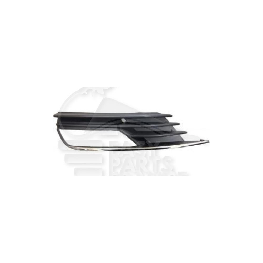 GRILLE DE PARE-CHOC AVANT-GAUCHE AVEC EMPLACEMENT ANTI-BROUILLARD NOIRE - AVEC MOULURE CHROMEE pour AUDI A3