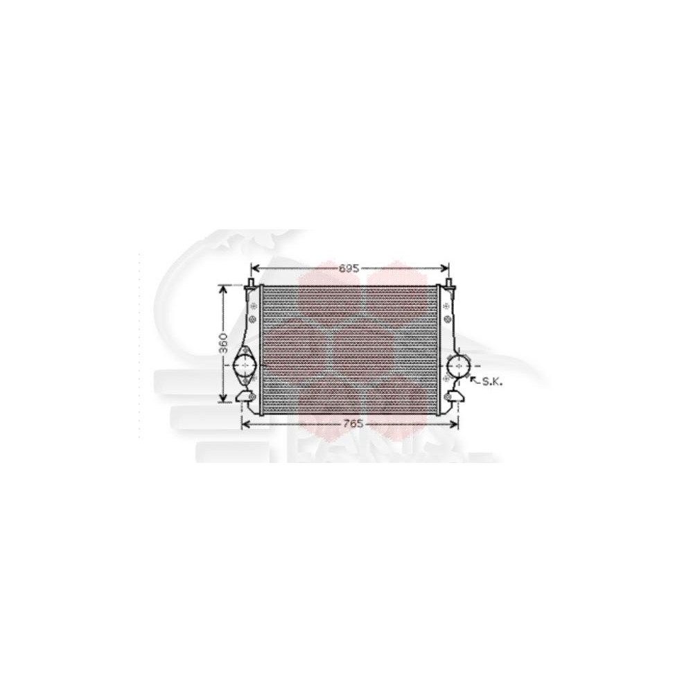 ECHANGEUR 1.9 TD MOTEUR ASZ - 633 X 412 X 25 pour FORD GALAXY