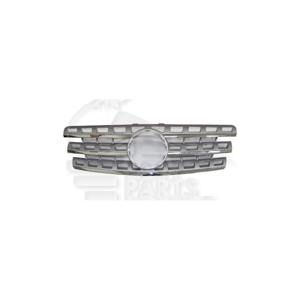 GRILLE DE CALANDRE ARGENT AVEC MOULURE CHROMEE pour MERCEDES CLASSE ML - W164