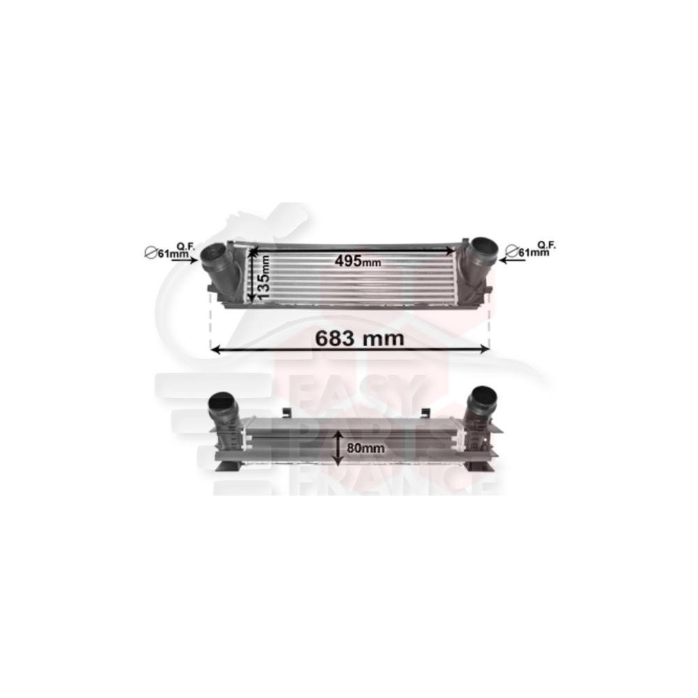 ECHANGEUR 420 I/DROIT COUPE - XDRIVE 2.0 I/DROIT 495 X 133 X 80 pour BMW S4 - F32